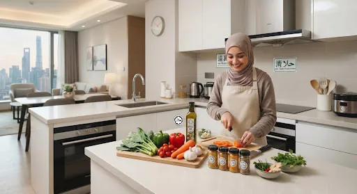 Halal kitchen and meal preparation