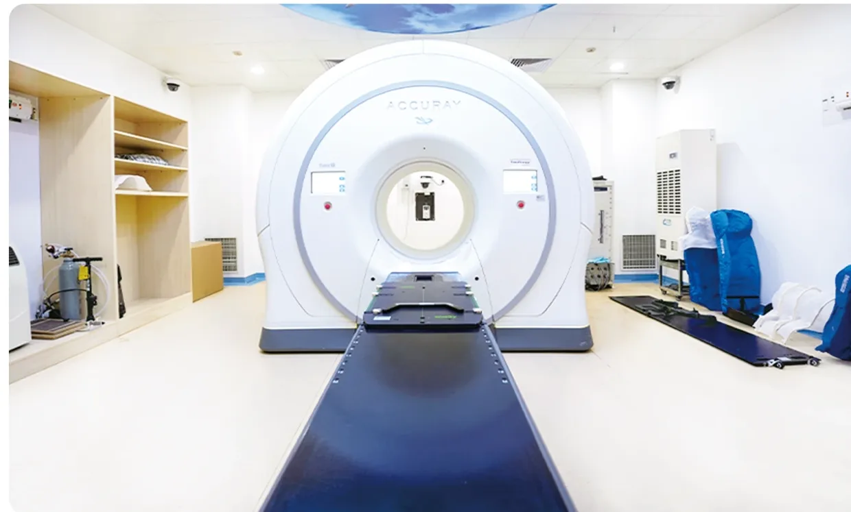 Helical TomoTherapy System treatment room (official hospital material)